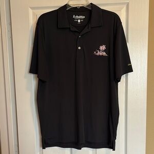 Chubbies men’s black tropical short sleeve golf polo shirt size medium